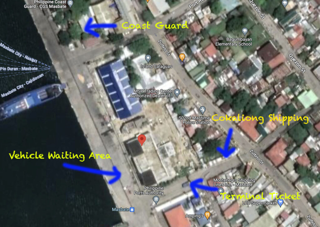 Car Transport: Masbate Port Map